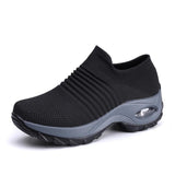 Shoes Woman 2019 New Convenient Slip-on Air Cushion Casual Ladies Shoes Woman Breathable Mesh Woman Sneakers Tenis Feminino