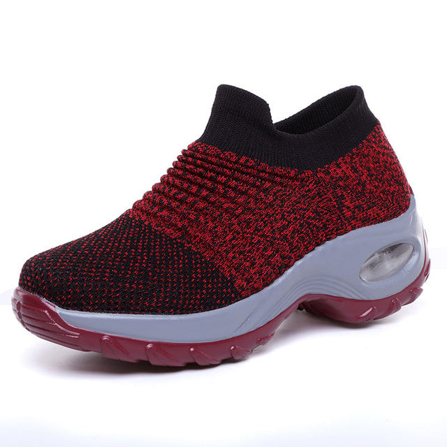 Shoes Woman 2019 New Convenient Slip-on Air Cushion Casual Ladies Shoes Woman Breathable Mesh Woman Sneakers Tenis Feminino