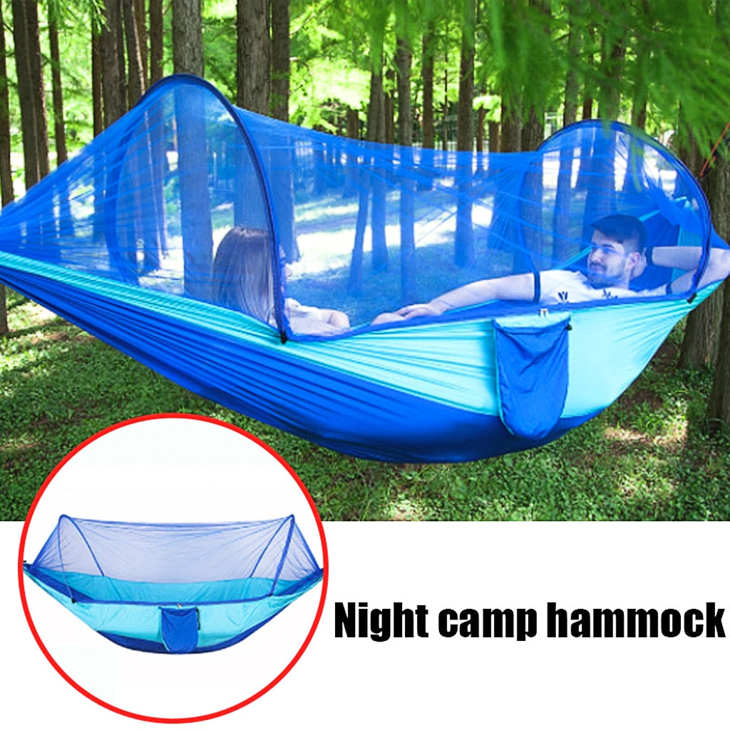 Outdoor Hammock Tent with Popup Mosquito Net