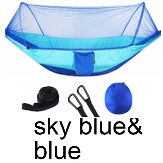 Outdoor Hammock Tent with Popup Mosquito Net